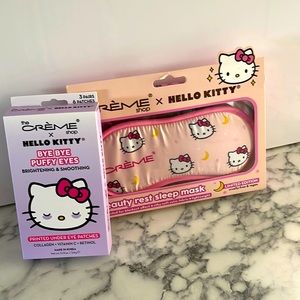NWT/HELLOKITTY BYE BYE puffy eye patches & limited Edition dual sided sleep mask